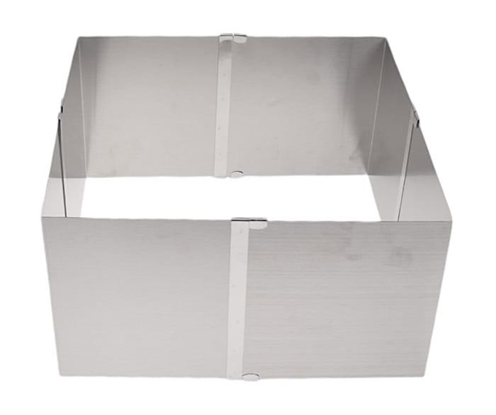 Rant regulowany wysoki 15cm prostokątny 15x15/28x28cm forma blacha do pieczenia-dc88bdb53e52a3d8fada56ac03f6c77a