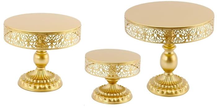 Zestaw 3 pater złotych na nodze słodki stół ciasto muffiny tort patera-fc2d4b94d1d208844b80dc106fc06466
