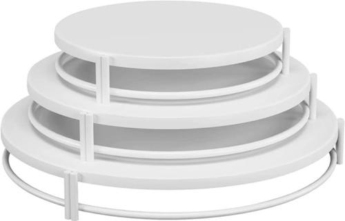3X Zestaw  pater białych na słodki stół ciasto muffiny tort patera-8b5bb20e7b0a244a0f6c821214625f49