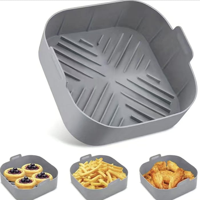 Wkład silikonowy do frytkownicy beztłuszczowej  wysoki kwadratowy AIR FRYER 20cm forma do pieczenia-a626985ca1571fe96eafd6d080eaa997