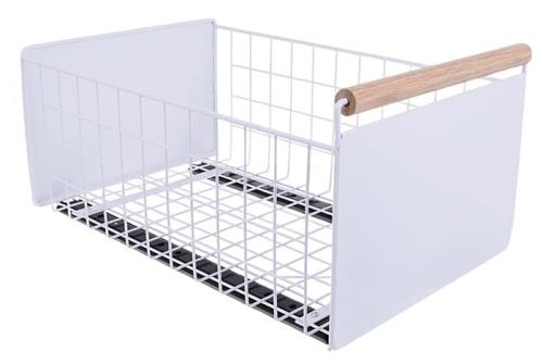 Kosz Szuflada wysuwana do szafki organizer kuchenny biały 38x24x19,5cm-8d85d2775773e348937b373c4cfcc985
