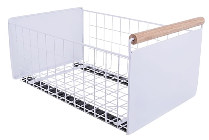 Kosz Szuflada wysuwana do szafki organizer kuchenny biały 38x24x19,5cm-8d85d2775773e348937b373c4cfcc985