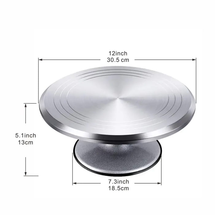 METALOWY Profesjonalny Talerz Obrotowy do Dekorowania  Tortów  30 cm  Patera-5d2586ac044354d32957a8ec47dc5c16