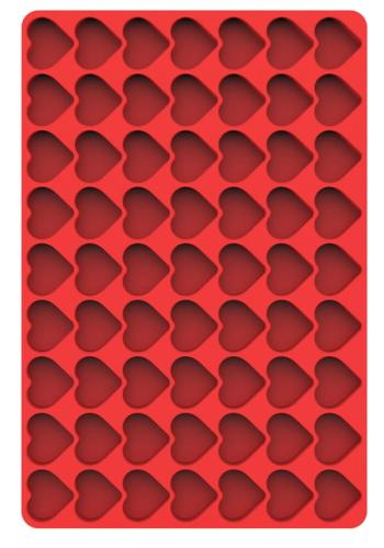 Forma silikonowa do pieczenia czekoladek  masy cukrowej SERDUSZKA 63 GN-4655cce3ebde234cc8492ec63264dce8