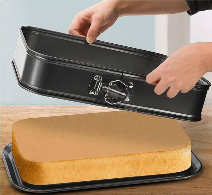 Tortownica forma prostokątna  NON STICK  24x14xh6 cm-b658538491a8949a6d5d98ac56fad83d