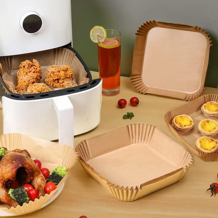 Papier do pieczenia wkład do frytkownicy powietrznej AIR FRYER 16cm/100szt kwadrat-d52cd0674d3cc02914c5c9218f49c013