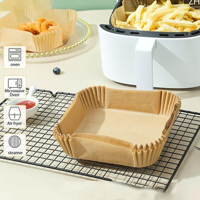 Papier do pieczenia wkład do frytkownicy powietrznej AIR FRYER 16cm/100szt kwadrat-5c9efe29907237d925a151f6ea03a270
