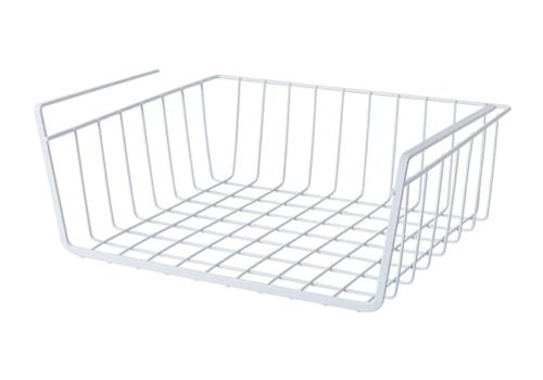 Kosz podwieszany pod półkę organizer metalowy  XL 40cm koszyk BIAŁY-d3c1ae69125f56bd9717911fef7b563b