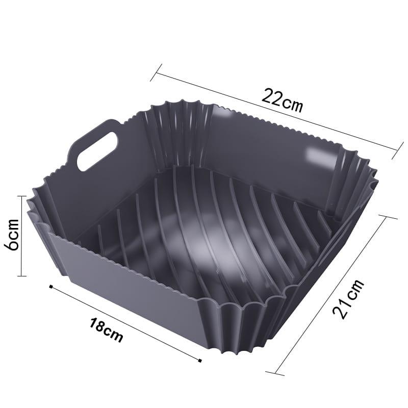 Wkład silikonowy do frytkownicy beztłuszczowej  kwadratowy AIR FRYER 18cm forma do pieczenia-d84964e3f1baa19f2429bfde61b0fb68