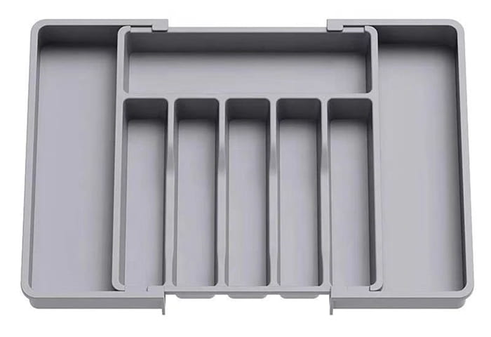 Wkład do szuflady organizer na sztućce rozsuwany SZARY 38x57cm-beb7a1a9aee718c53386770a45e63d13