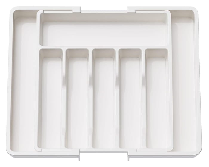 Wkład do szuflady organizer na sztućce rozsuwany BIAŁY 38x57cm-d3e94c9119f43575e1a3be02bd2ee481