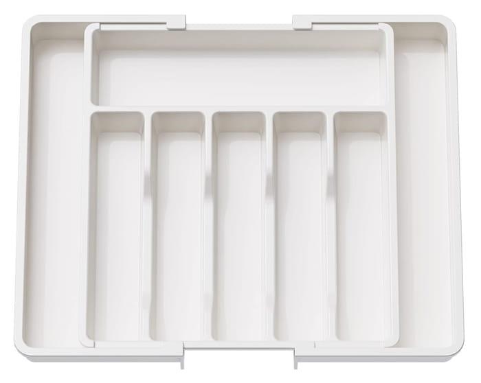 Wkład do szuflady organizer na sztućce rozsuwany BIAŁY 38x57cm-d3e94c9119f43575e1a3be02bd2ee481