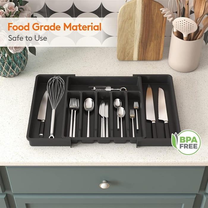Wkład do szuflady organizer na sztućce rozsuwany BIAŁY 38x57cm-861395b3260d296ef53b1956a446740f