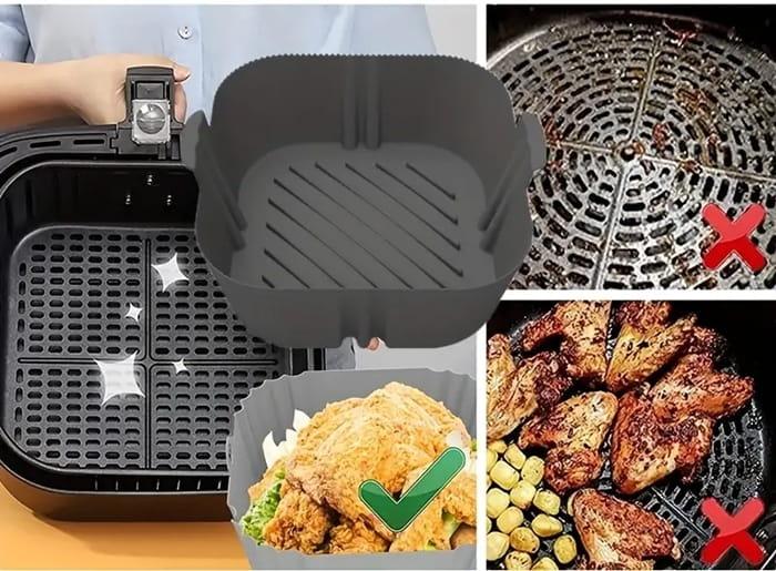 Wkład silikonowy do frytkownicy beztłuszczowej AIR FRYER 16cm forma do pieczenia-7dc8cd954fb905e0916a415b271a4090