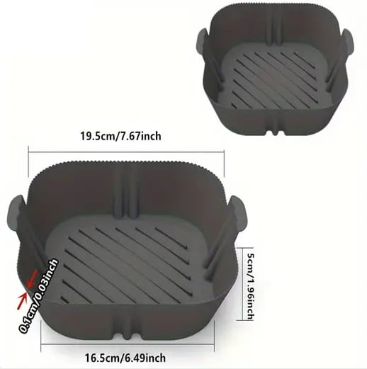 Wkład silikonowy do frytkownicy beztłuszczowej AIR FRYER 16cm forma do pieczenia-1fc6749fd605843de95d14c8b1fc6822