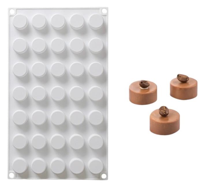 Silikonowa forma do mousse pralin czekoladek MINI CYLINDER  35 gniazd-4682146f8660abfcc61d86877c8064b3