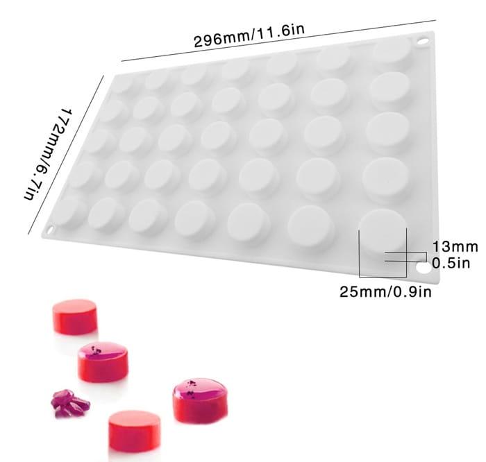 Silikonowa forma do mousse pralin czekoladek MINI CYLINDER  35 gniazd-c85d005fe9ee9c652facf4b7b74f0bef