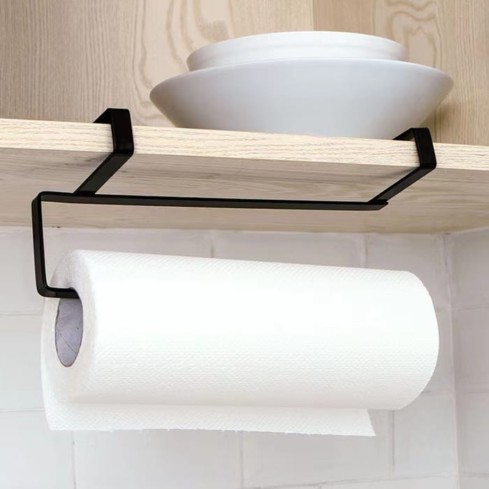Uchwyt wieszak na ręcznik papierowy 25 cm  CZARNY kuchenny elegancki-0eba26bdf7292b3a6532243c210f01df