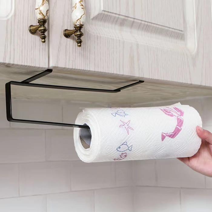 Uchwyt wieszak na ręcznik papierowy 25 cm  CZARNY kuchenny elegancki-8b80f58a77edcecb0af8c1313d9a7aa1