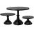 Zestaw 3 pater na ciasto desery tort  kolor CZARNY metalowe patera-68cea661c32f17a115e332017d048995