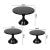 Zestaw 3 pater na ciasto desery tort  kolor CZARNY metalowe patera-b299aa2ab3554f5608456037360eefd1