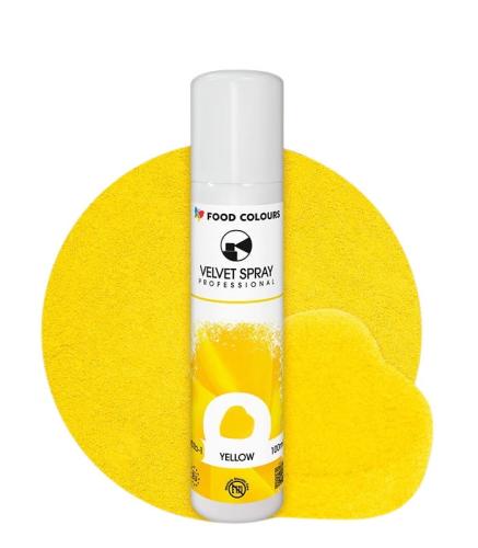Zamsz w Sprayu ŻÓŁTY Food Colours Velvet 100 ml  Yellow-1e6ef2632243523d990bbeb612fd1431