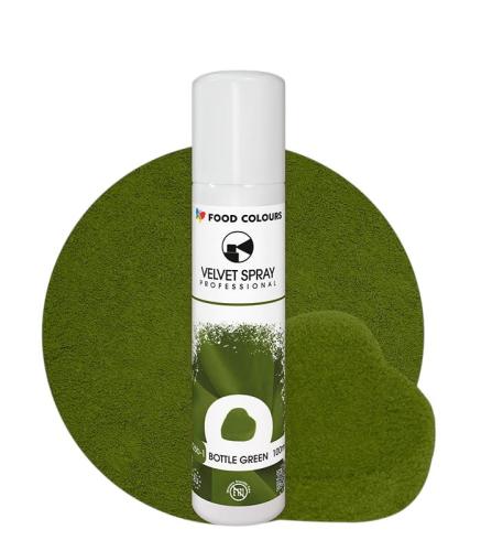 Zamsz w Sprayu ZIELEŃ BUTELKOWA Food Colours Velvet 100 ml Bottle Green-c3537fa168bcde5fbb7e556687497ad3