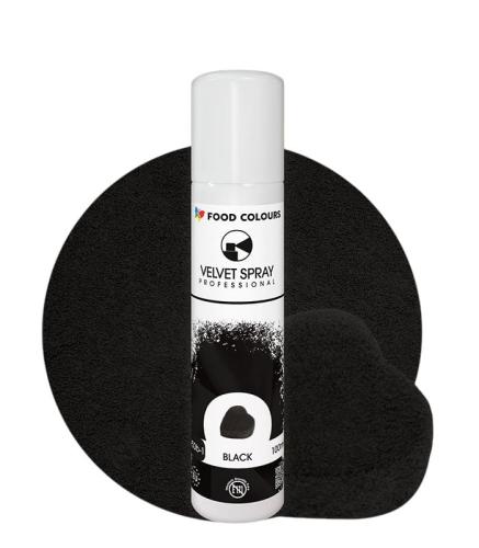 Zamsz w Sprayu CZARNY Food Colours Velvet 100 ml Black-3527b95aaf5d16b65d20f69ccafbb9b3
