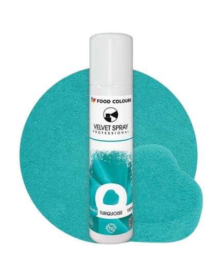Zamsz w Sprayu TURKUSOWY Food Colours Velvet 100 ml Turquoise-187b93c68e3cca20c4a1fa77aa36767b