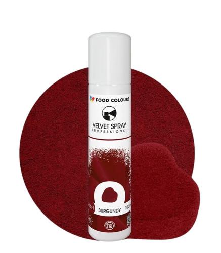 Zamsz w Sprayu BORDOWY Food Colours Velvet 100 ml Burgundy-a08cd38fe727801cc49721485243b928