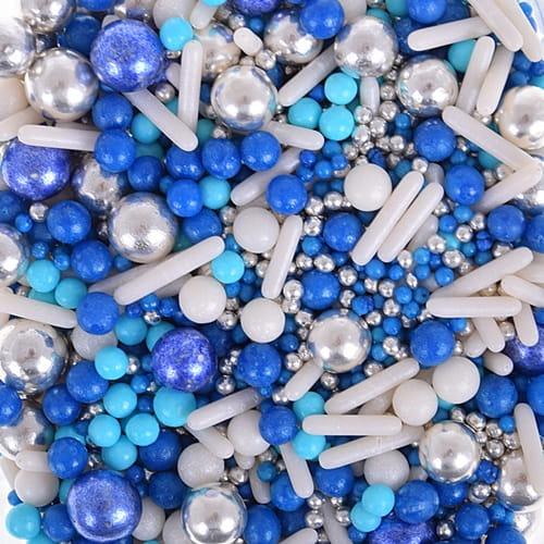 Posypka cukrowa DARK BLUE  Mix 50g perełki konfetti