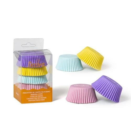 Papilotki Papierowe PASTELOWE MIX KOLOR 50x32 mm DECORA  75 szt