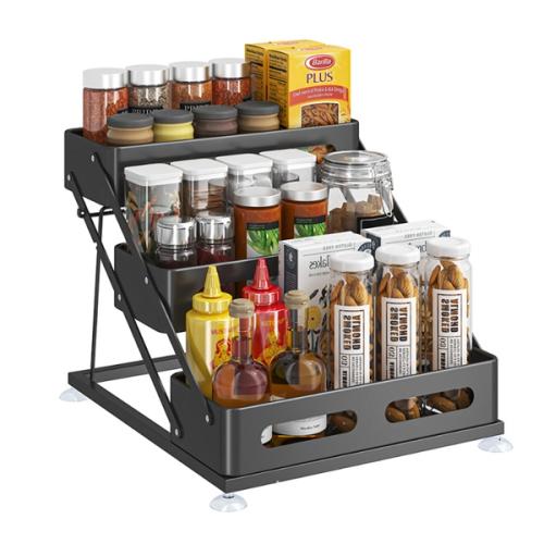 Organizer na przyprawy 3 poziomowy stojak na akcesoria kuchenne regulowany