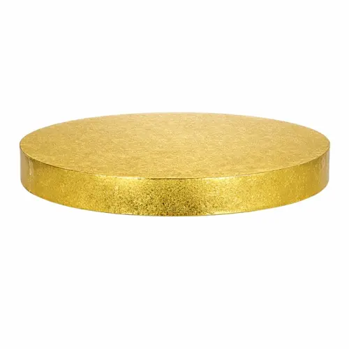 Podkład pod tort ZŁOTY BARDZO GRUBY 30x3 cm okrągły CAKE BOARD
