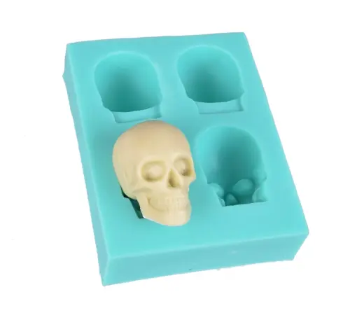 Forma silikonowa do masy cukrowej CZASZKA CZASZKI 3D Halloween