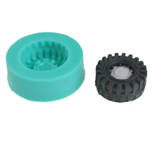 Forma silikonowa do masy cukrowej  KOŁO JEZDNE 3,3 cm do samochodu traktoru