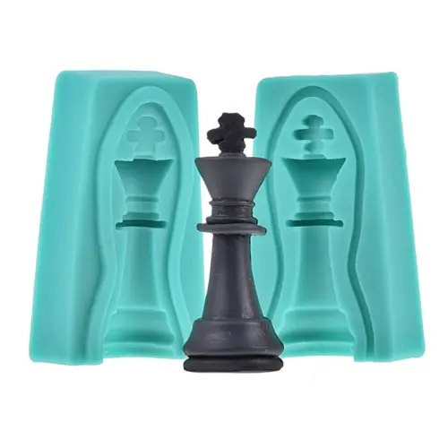 Forma silikonowa do masy cukrowej Szachy KRÓL figurka szachowa 3D