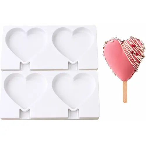Forma silikonowa do lodów Cakesicles SERCA 2 szt + patyczki desery na patyku