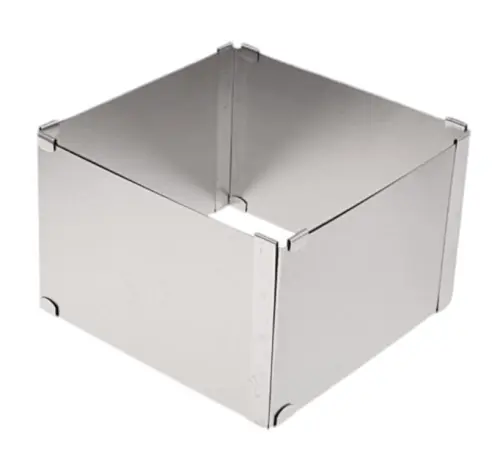 Rant regulowany wysoki 10cm prostokątny 15x15/28x28cm forma blacha do pieczenia