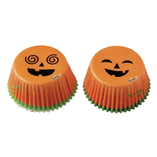 Papilotki Papierowe HALLOWEEN 50x32mm DECORA 36 szt czaszki nietoperze