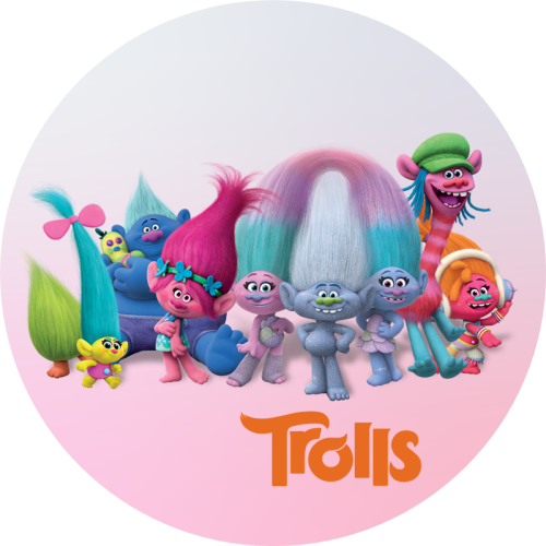 Opłatek na tort TROLE TROLLS wz2
