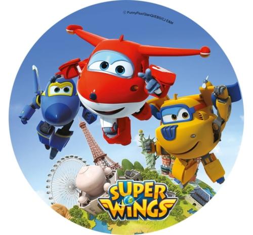 Opłatek na tort SUPER WINGS wz1