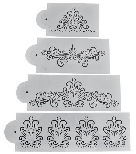 Zestaw Elastycznych Szablonów do Dekoracji Tortów Strips