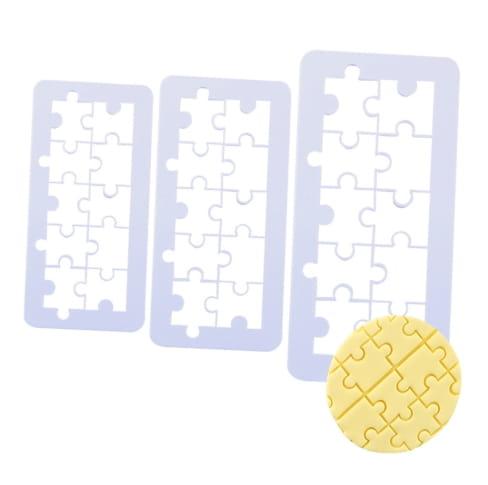 Wykrawacze do masy cukrowej PUZZLE foremki 3szt