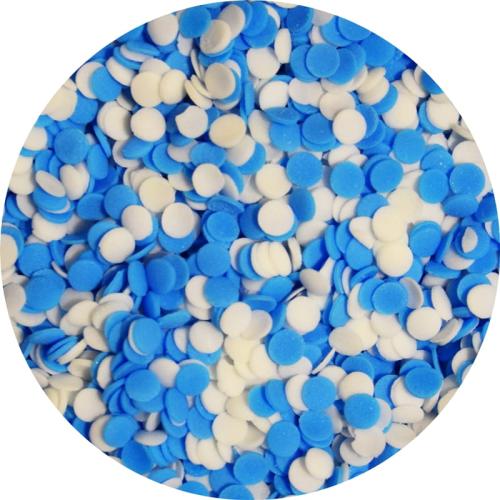 Posypka cukrowa Kółka Biało-Niebieskie 50 g  konfetti