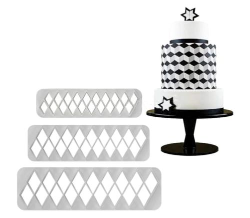 Wykrawacze do masy cukrowej ROMBY foremki