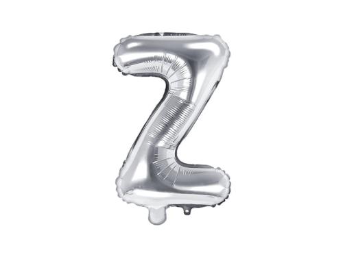 Balon foliowy litera "Z" srebrny 35 cm