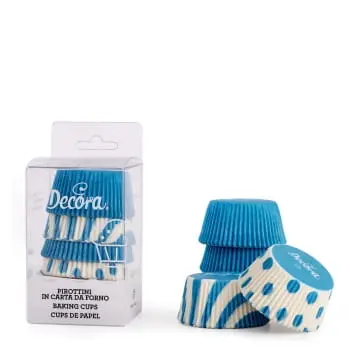 Papilotki Papierowe BŁĘKITNA FANTAZJA 50x32 mm DECORA  75 szt  