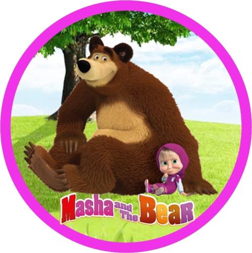 Opłatek na tort MASHA AND BEAR MASZA I NIEDŹWIEDŹ wz7