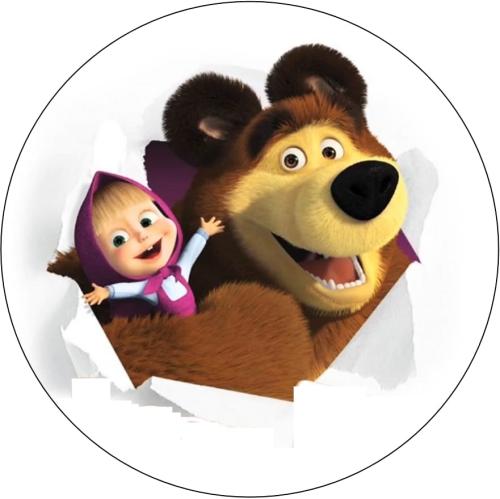 Opłatek na tort MASHA AND BEAR MASZA I NIEDŹWIEDŹ wz5